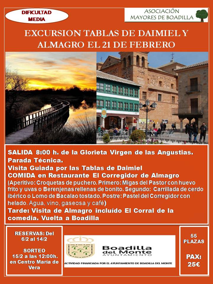 TABLAS DE DAIMIEL Y ALMAGRO (21 FEBRERO, SALIDA 8:00 H)